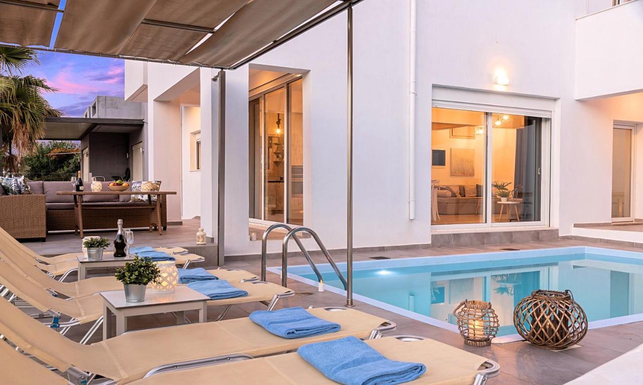 Cretan Sunset Villa Heated Pool Dhramia Ngoại thất bức ảnh