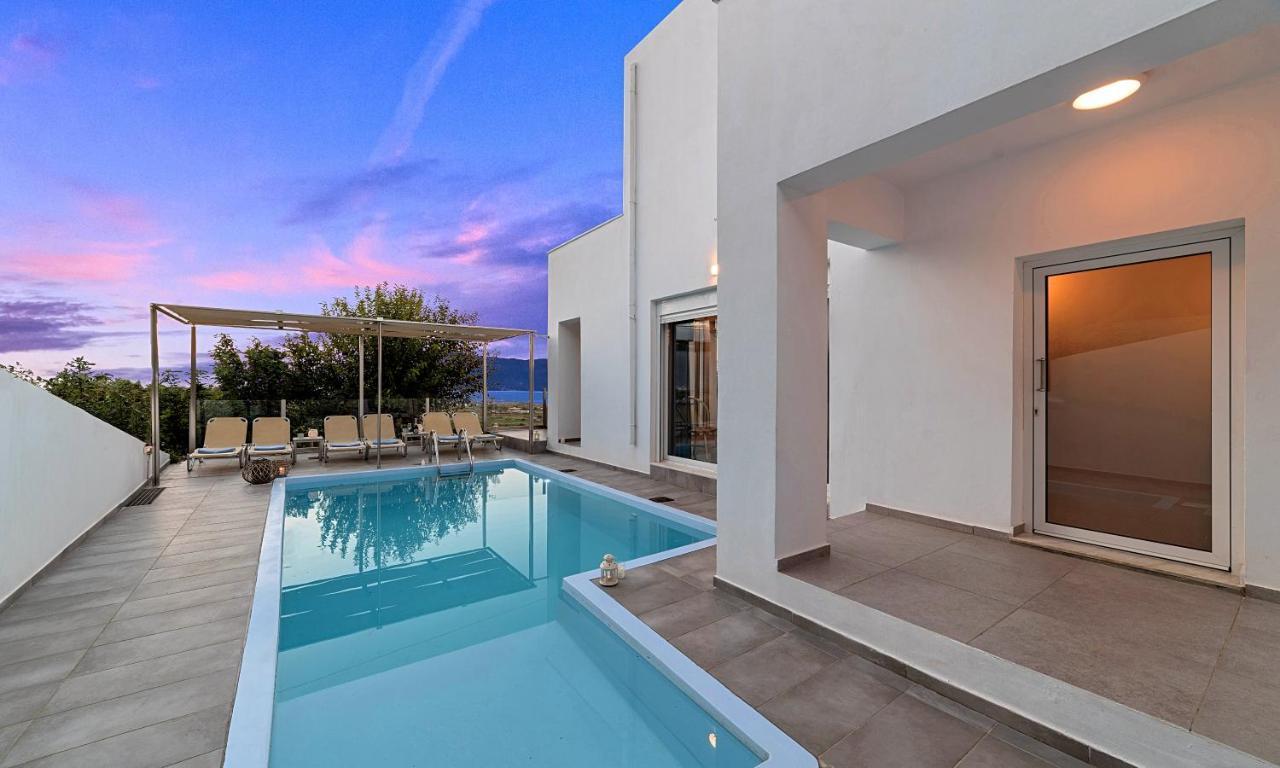 Cretan Sunset Villa Heated Pool Dhramia Ngoại thất bức ảnh